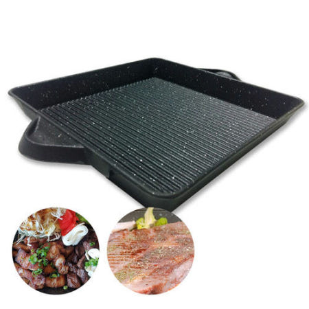 뉴테크 주철그릴팬 캠핑용 무쇠팬 직화용 주물 불판 캠핑조리도구 캠핑용품