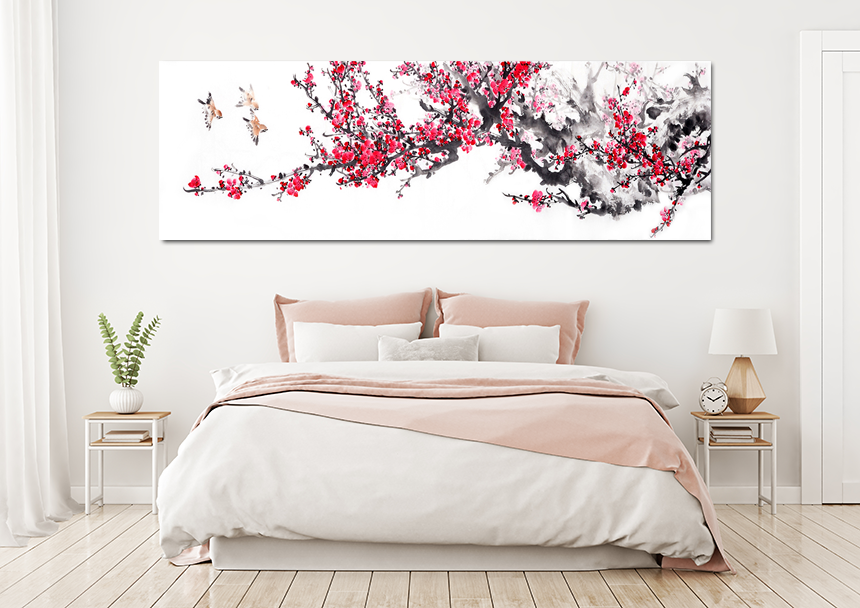 돈들어오는 화조도 꽃 생기 그림 애정운 동양화 침실 안방 풍수 인테리어 꽃나무와새소리중형 - 상세 이미지 3