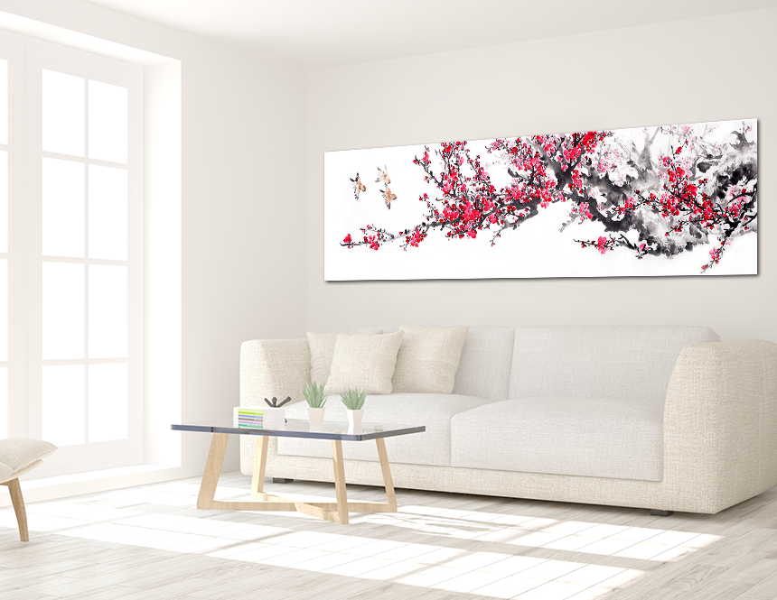 돈들어오는 화조도 꽃 생기 그림 애정운 동양화 침실 안방 풍수 인테리어 꽃나무와새소리중형 - 상세 이미지 4