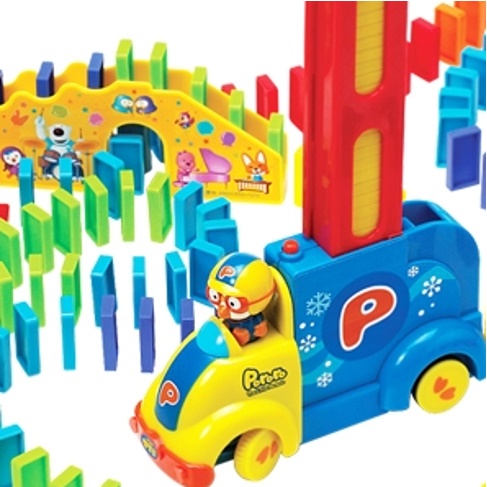 자동 도미노 300pcs 기차 뽀로로 어린이 유아 장난감