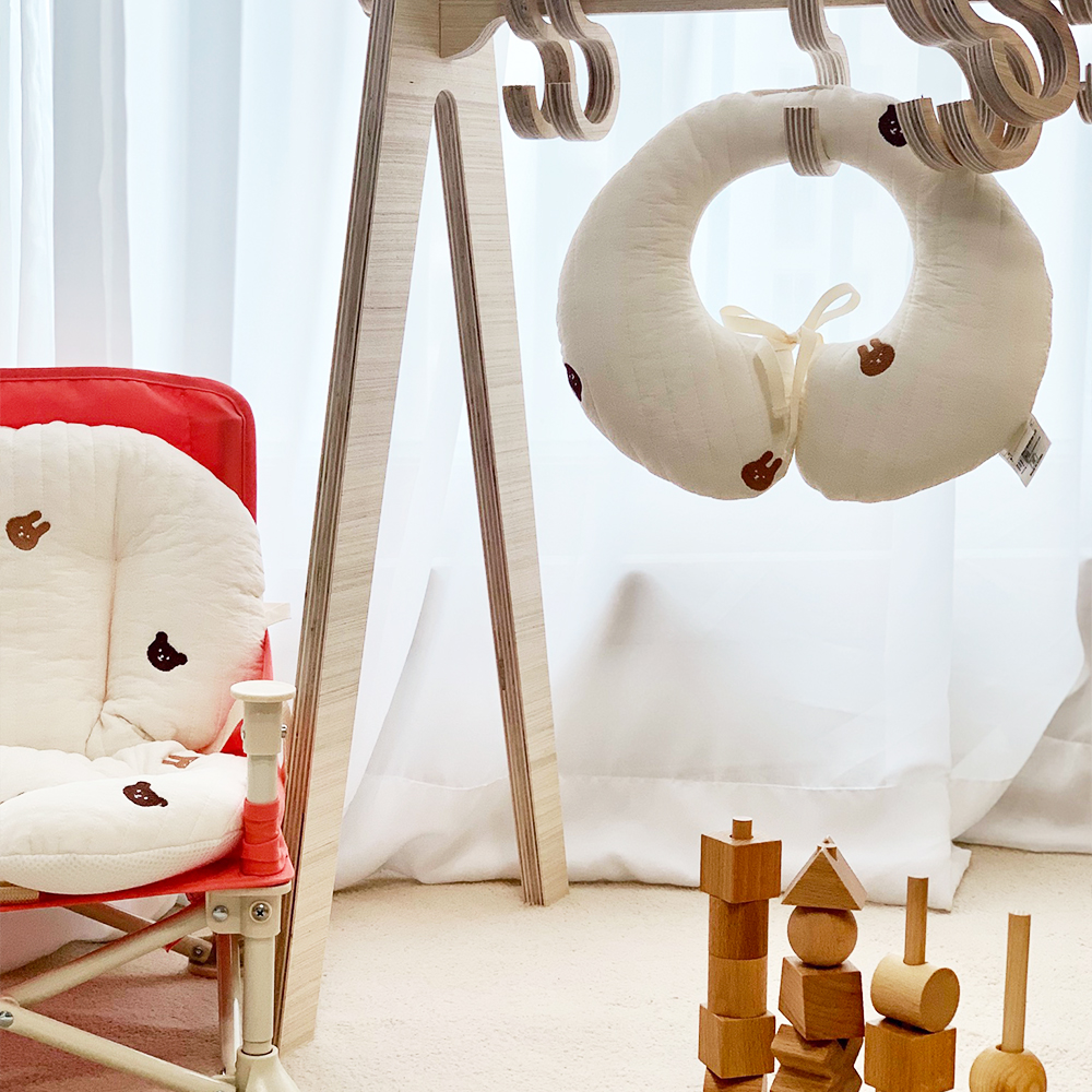 마롤로뜨 100수 누빔 아기 목베개 유모차 베개 카시트 목쿠션 신생아 유아 메이플토리