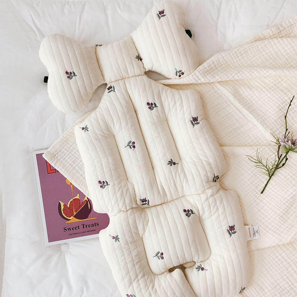 마롤로뜨 100수 누빔 자수 유모차 라이너 시트 신생아