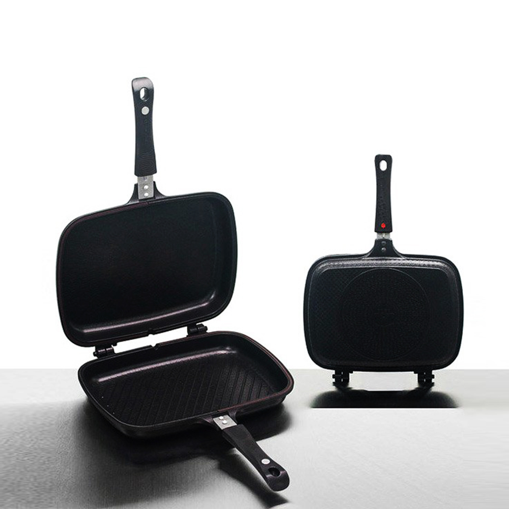 직화 양면팬 인덕션 하이라이트 가능 누룽지 생선구이 파니니 그릴 군고구마 만들기 팬 2종