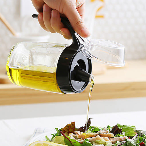 시노글라스 원터치 오일병 소스병 500ml 블랙 1P