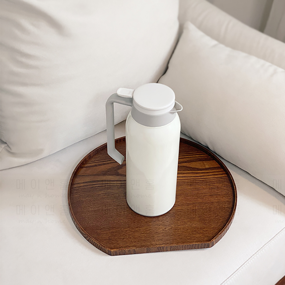 반달 나무 쟁반 우드 혼밥 원목 카페 트레이 - 상세 이미지 2