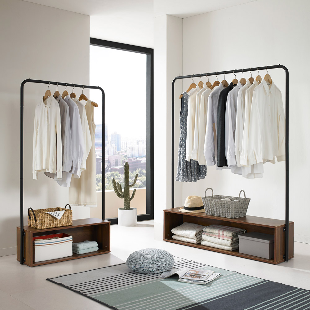 철제 수납장 선반 서랍 행거 스탠드 옷걸이 옷장 수납 800