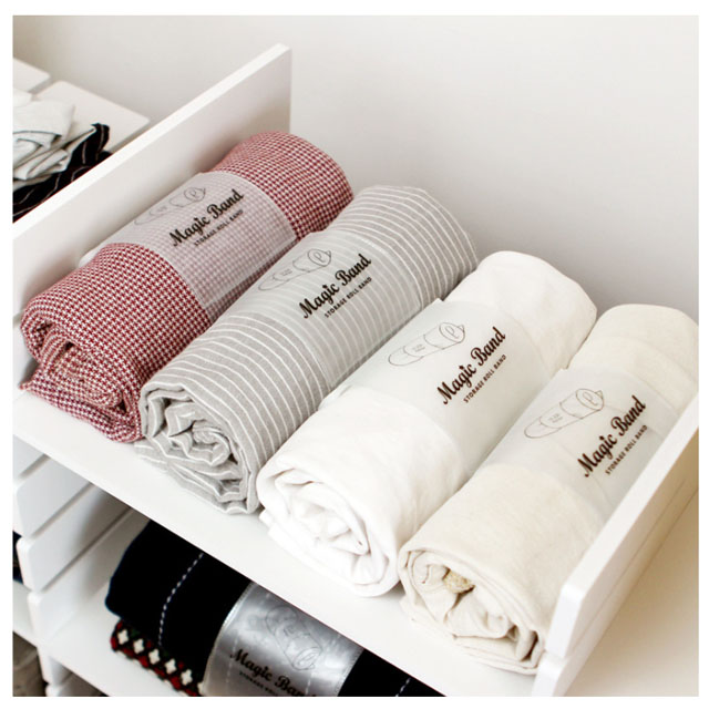 스케치룸 옷 의류 정리 밴드 매직밴드 돌돌이 압축팩 옷 스트랩 이불보관