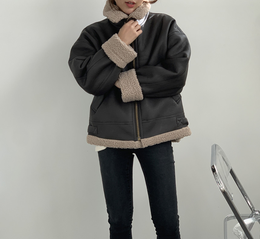 베이직 덤블 비조 벨트 무스탕 상세 이미지 33