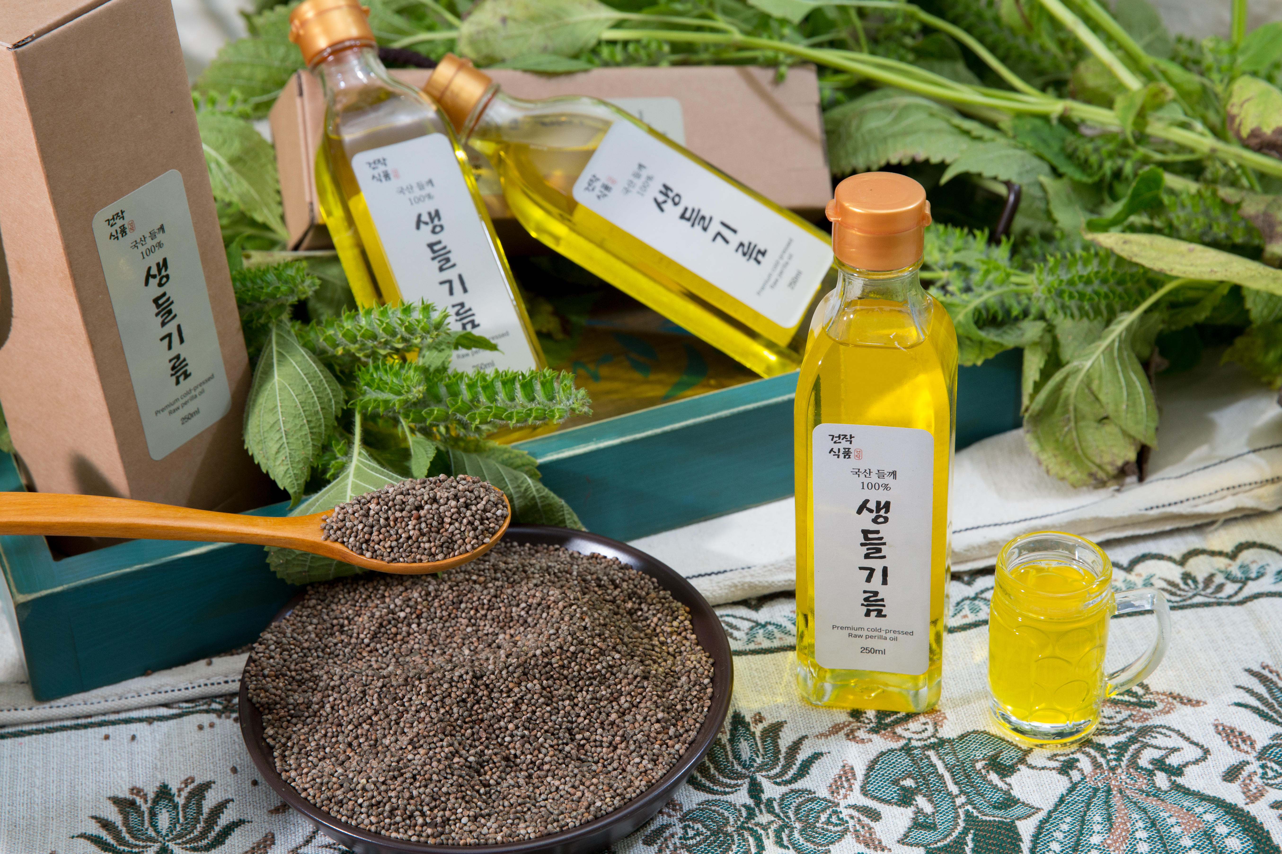 [건작식품] 국산 들깨 100% 생들기름 300ml