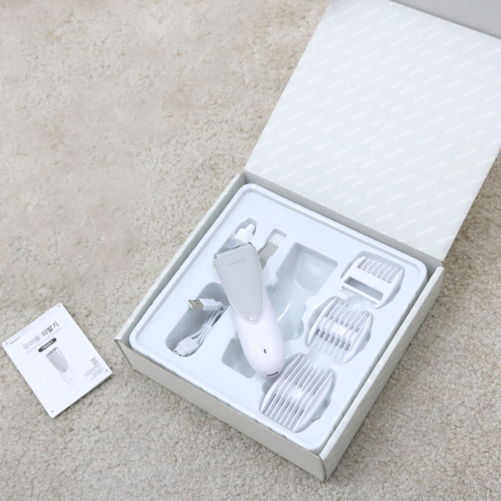 아가드 아기 바리깡 1입 유아 무소음 이발기 신생아 배냇 머리 셀프 이발 토끼