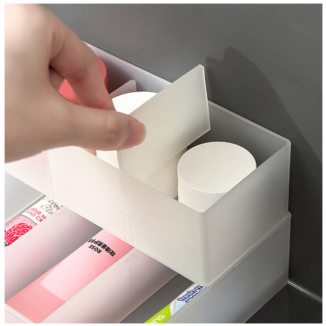 반투명 수납박스 파티션 시스템 정리함 욕실장 서랍 정리 칸막이 - 상세 이미지 5