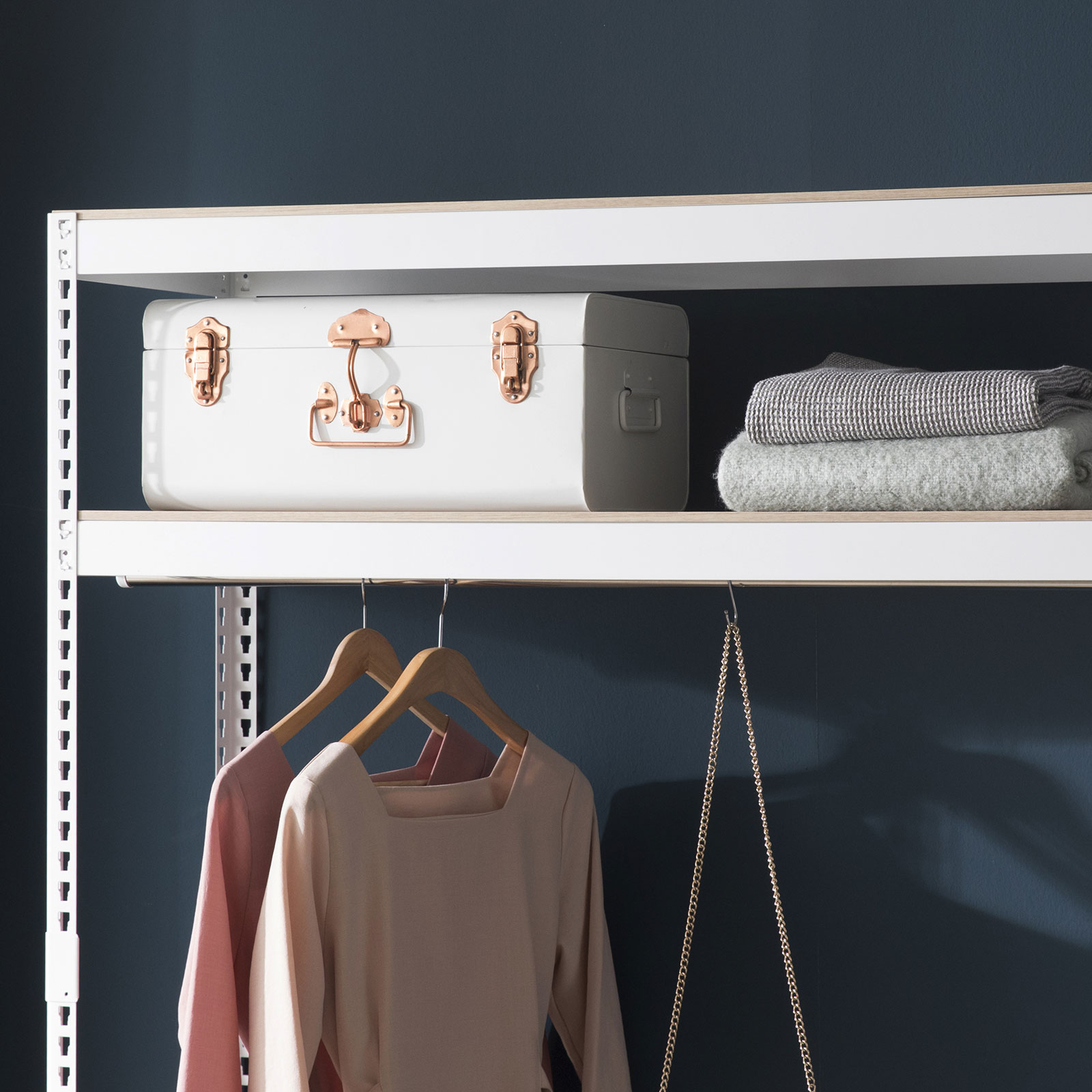 시스템행거 드레스룸 조립식 행거 스탠드 무볼트 스피드랙 400x400x900 2단 1행거