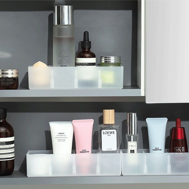 반투명 수납박스 파티션 시스템 정리함 욕실장 서랍 정리 칸막이 - 상세 이미지 3