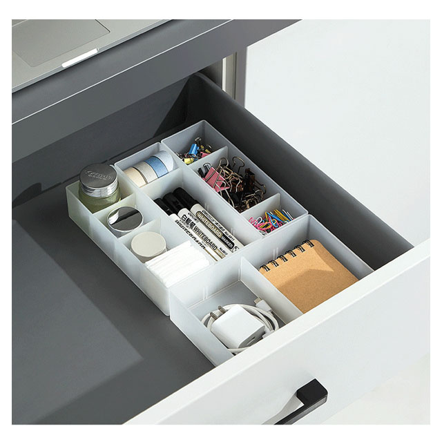 반투명 수납박스 파티션 시스템 정리함 욕실장 서랍 정리 칸막이 - 상세 이미지 4