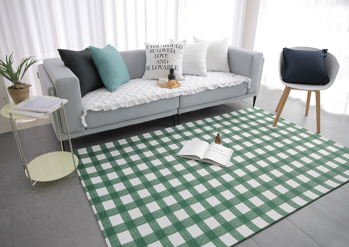 엠시베딩 워셔블러그 단모 먼지없는 사계절 방수 블랙스퀘어 대형 침실 식탁 러그