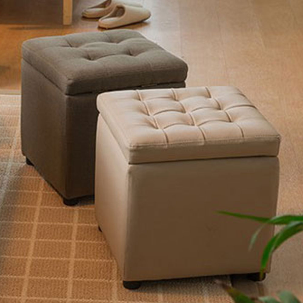 진저 수납의자 화장대스툴 보조 STOOL 스텝 스톨 미니 사각 벤치