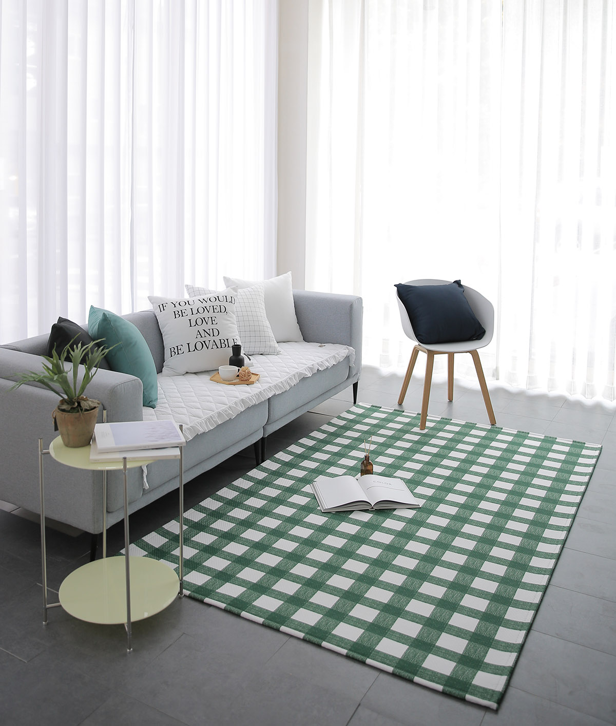 엠시베딩 워셔블러그 단모 먼지없는 사계절 방수 블랙스퀘어 대형 침실 식탁 러그