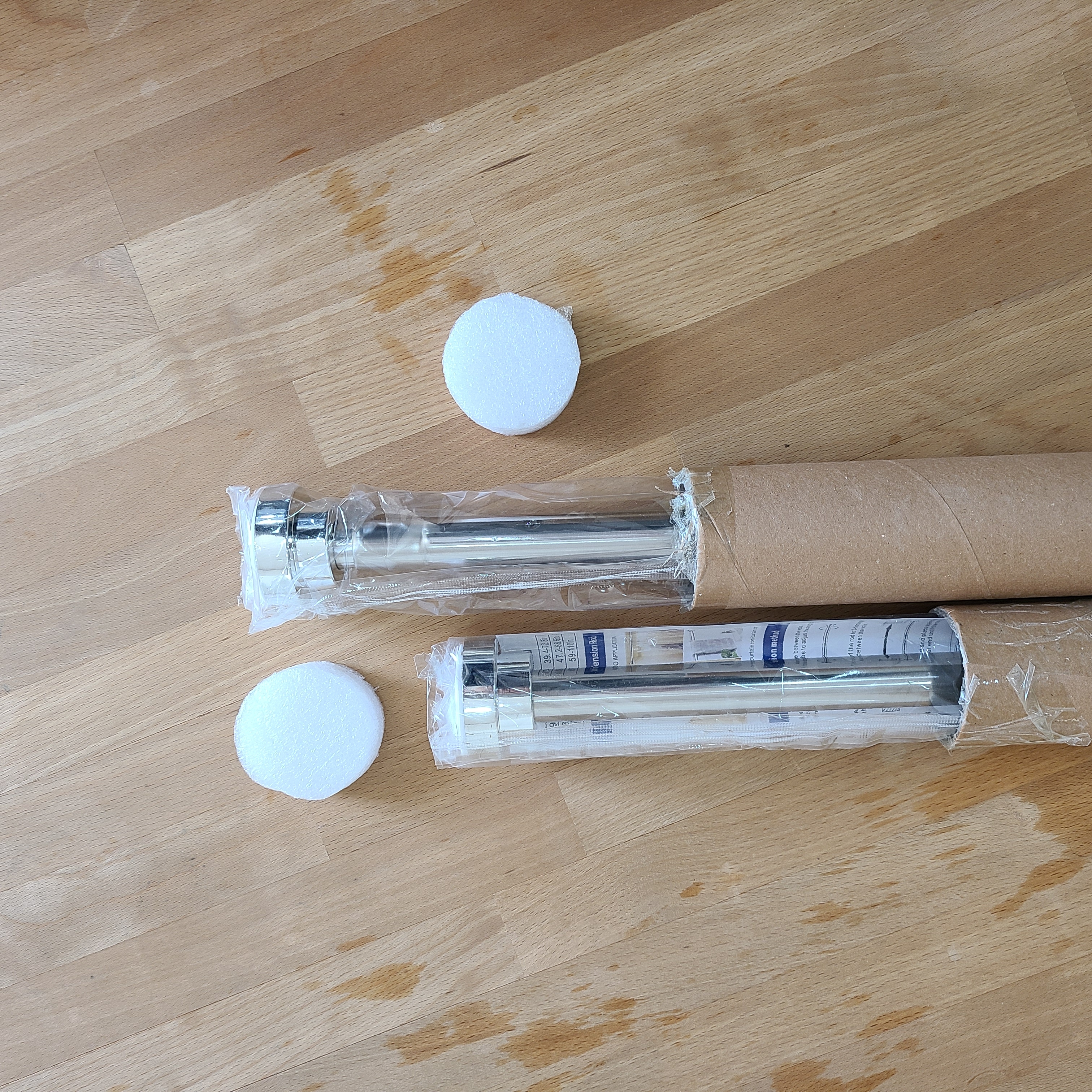 22mm 초강도 스텐 커튼봉 미끄럼방지 압축식 길이조절 봉 55-85cm