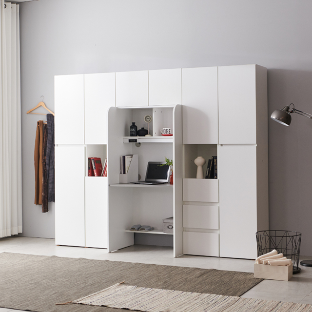 밀리 월플렉스 시스템 수납 집중력 책상책장세트 (800타입) 독서실 수납책상