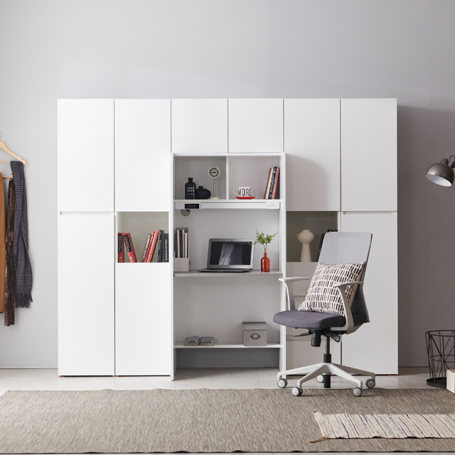 밀리 월플렉스 시스템 수납 집중력 책상책장세트 (800타입) 독서실 수납책상