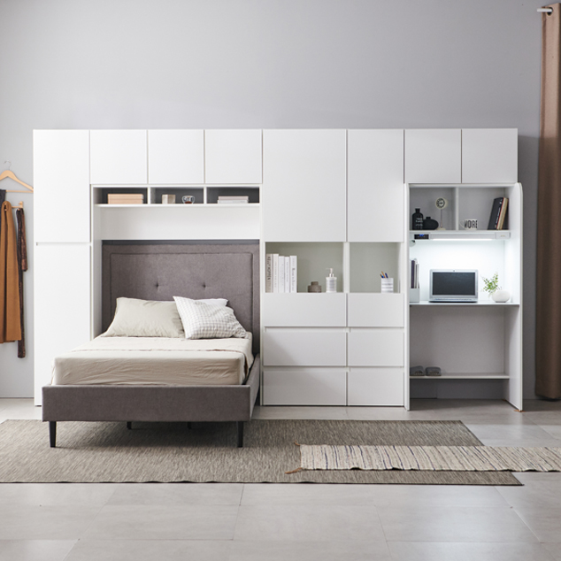 밀리 월플렉스 시스템 수납 집중력 책상책장세트 (800타입) 독서실 수납책상