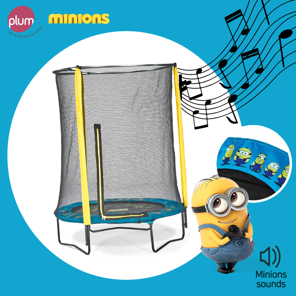 플럼 미니언즈 안전망 대형 어린이 점핑 유아 소리나는 트램폴린