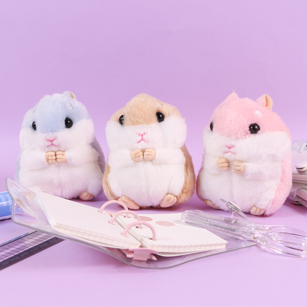 귀여운 햄스터 햄찌 키링 인형 11cm [동물 햄토리 봉제 가방 열쇠 키홀더 고리인형] - 상품 이미지