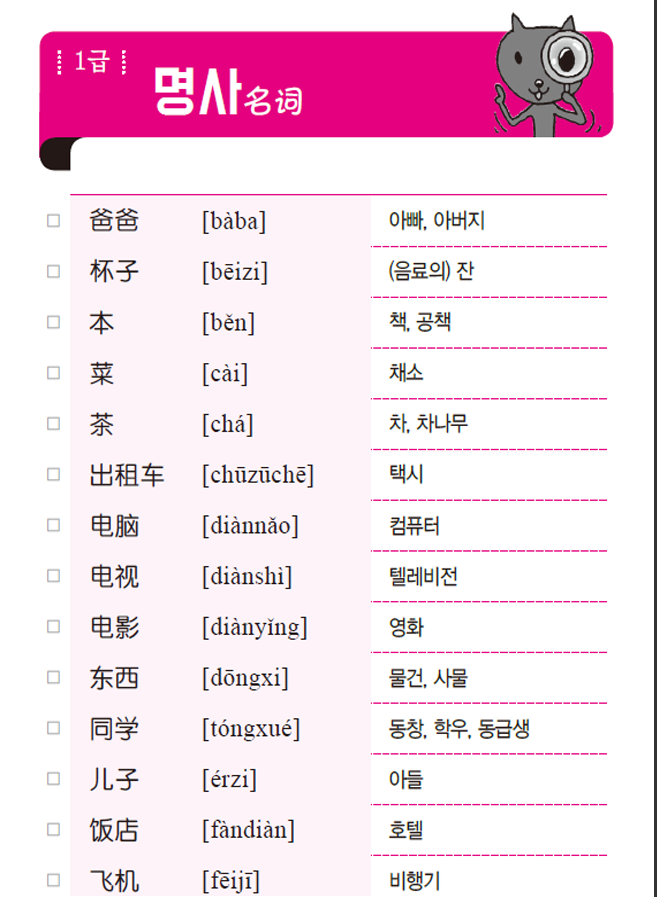 HSK 1급 2급 3급 4급 5급 6급, 중국어 단어의 모든것 스마트 Mp3(랭컴출판사) 이미지 3