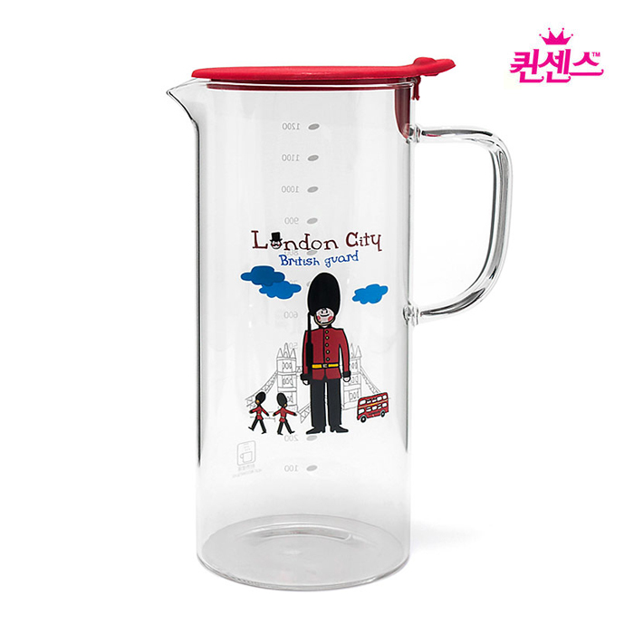 퀸센스 런던시티 내열유리 물병 / 냉장고물병 / 물통 1.2L - 메인 이미지