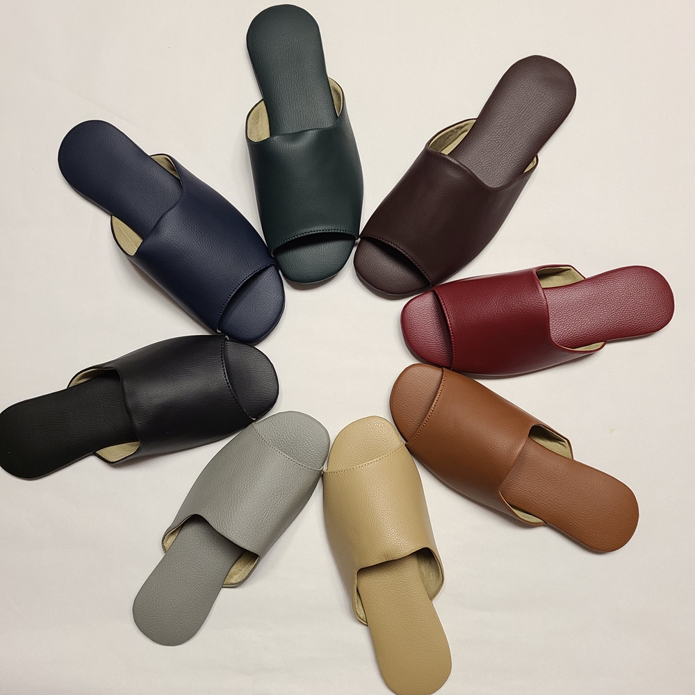 가죽 실내화 거실 실내 슬리퍼 여성 호텔 레자 고급 거실화