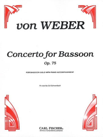 [Carl Fischer]베버 바순 콘체르토 Weber Concerto for Bassoon Op 75, 2015 부산음악콩쿨[ CU753]