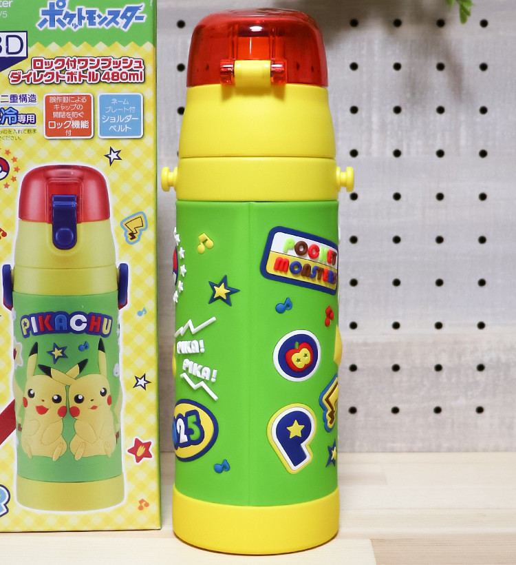 스케이터 3D원푸쉬 보냉 스테인리스 다이렉트 보틀 480ml (키티,토토로,스누피,포켓몬스터) SDPV5 - 하카타몰