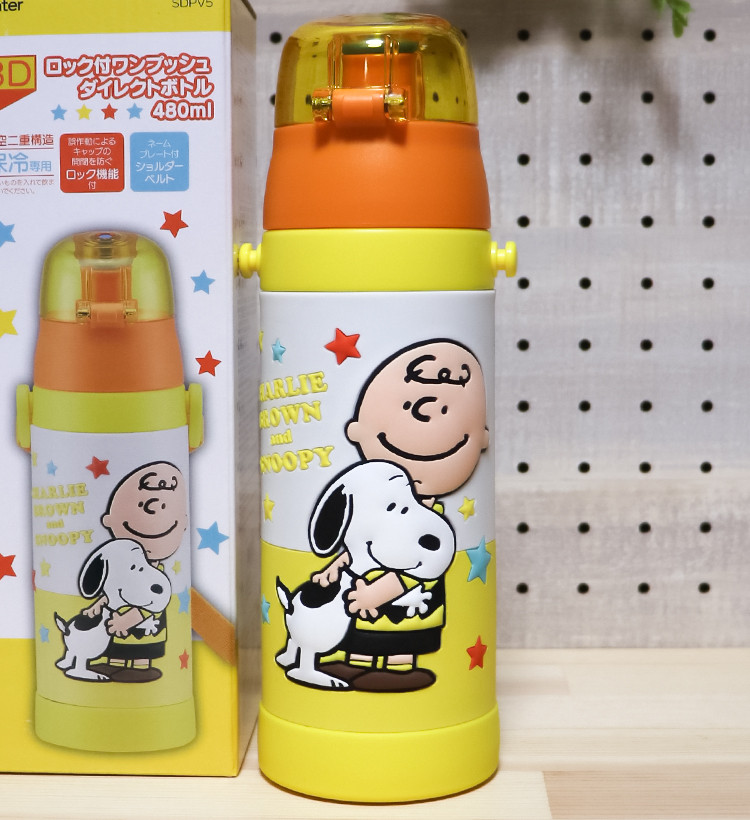 스케이터 3D원푸쉬 보냉 스테인리스 다이렉트 보틀 480ml (키티,토토로,스누피,포켓몬스터) SDPV5 - 하카타몰