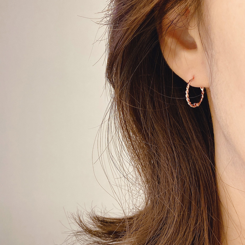 14K 금침 기본 데일리 원터치 링귀걸이 골드핀