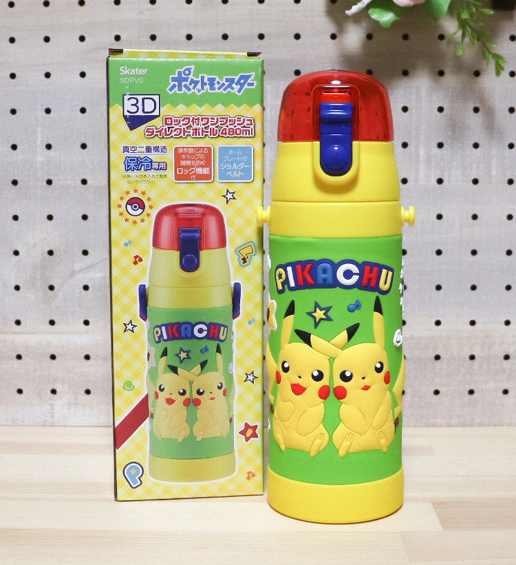 스케이터 3D원푸쉬 보냉 스테인리스 다이렉트 보틀 480ml (키티,토토로,스누피,포켓몬스터) SDPV5 - 하카타몰