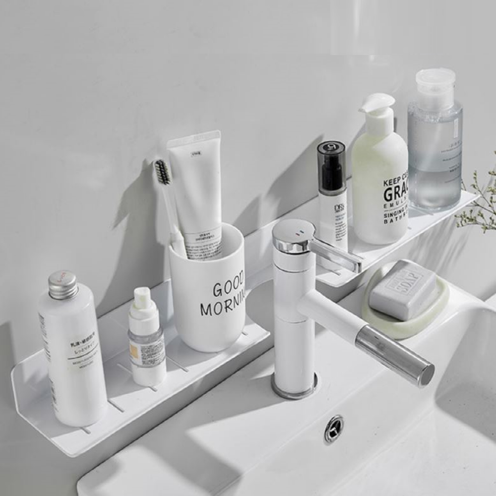 무타공 세면대선반 욕실 화장실선반 정리대 30cm 블랙 - 상세 이미지 3