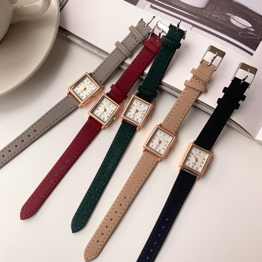 스웨이드 클래식 스퀘어 여성 손목시계 5color 상세 이미지 39