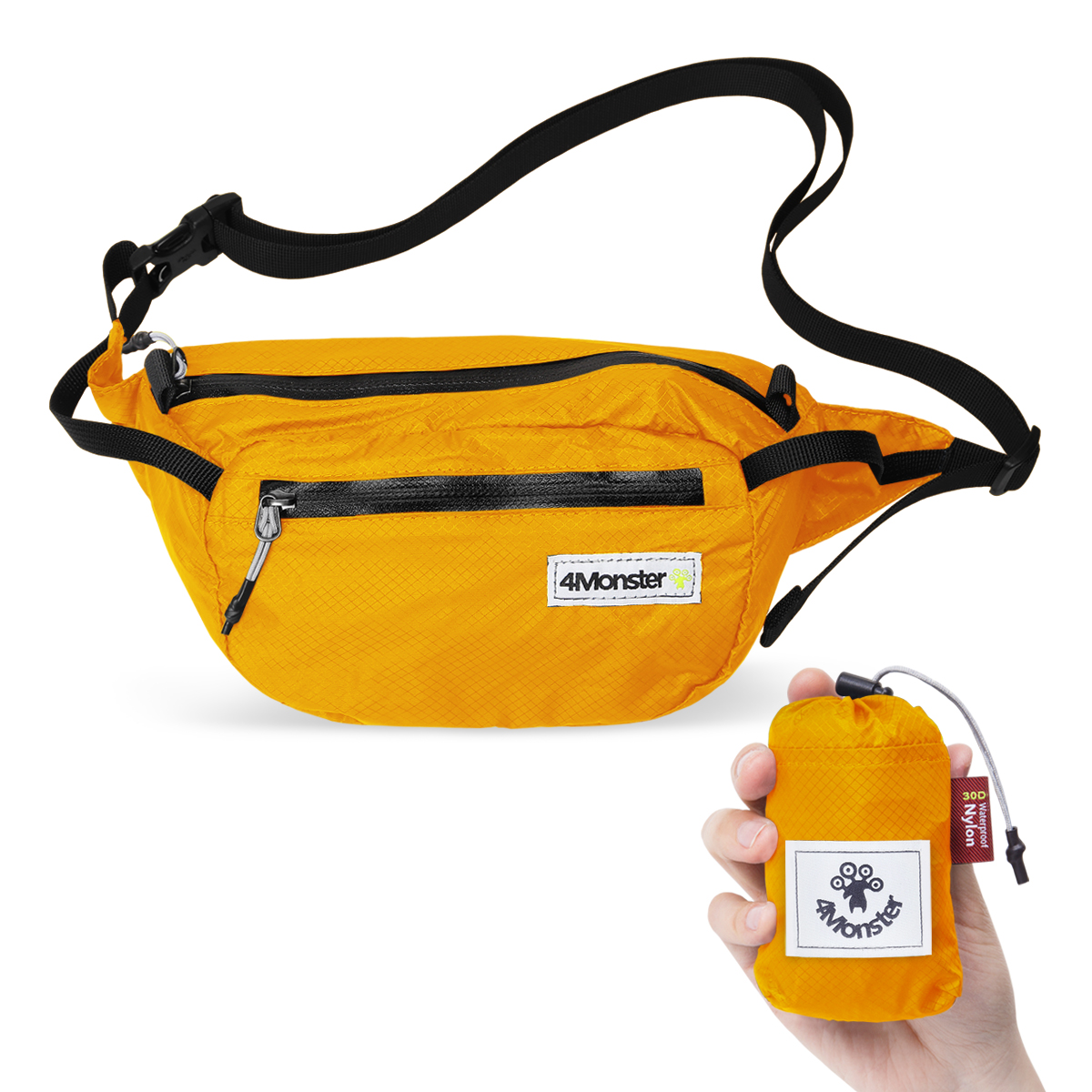 폴딩힙팩 2L 초경량 힙팩 힙색 오렌지