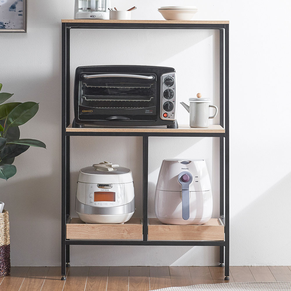 코인 500 주방 전자 렌지대 에어프라이어 밥솥 다이 수납장 밥통 정리대 렌지장