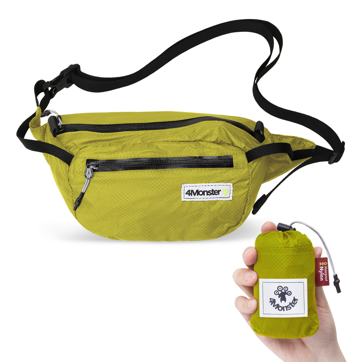 폴딩힙팩 2L 초경량 힙팩 힙색 애플그린