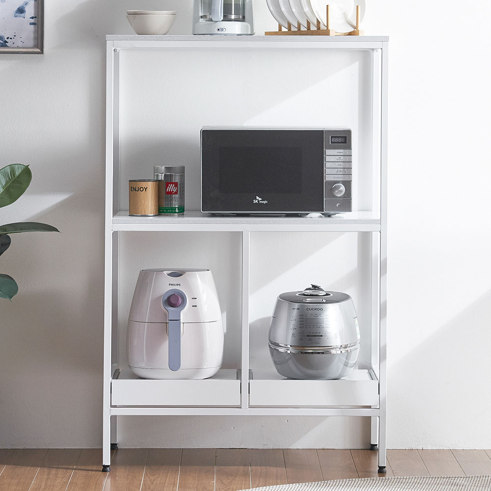 코인 500 주방 전자 렌지대 에어프라이어 밥솥 다이 수납장 밥통 정리대 렌지장
