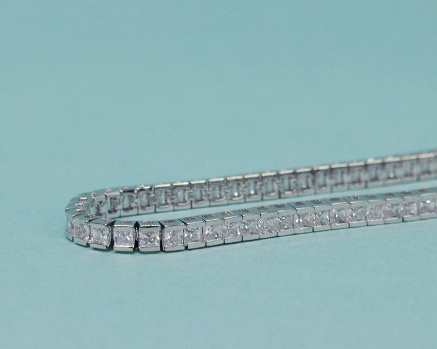 스퀘어 큐빅 테니스 팔찌 2.5mm - 상세 이미지 2
