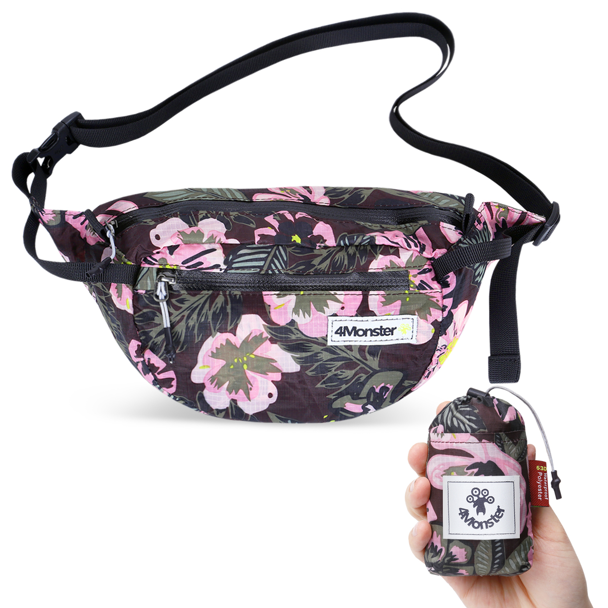 폴딩힙팩 2L 초경량 힙팩 힙색 리빙플라워