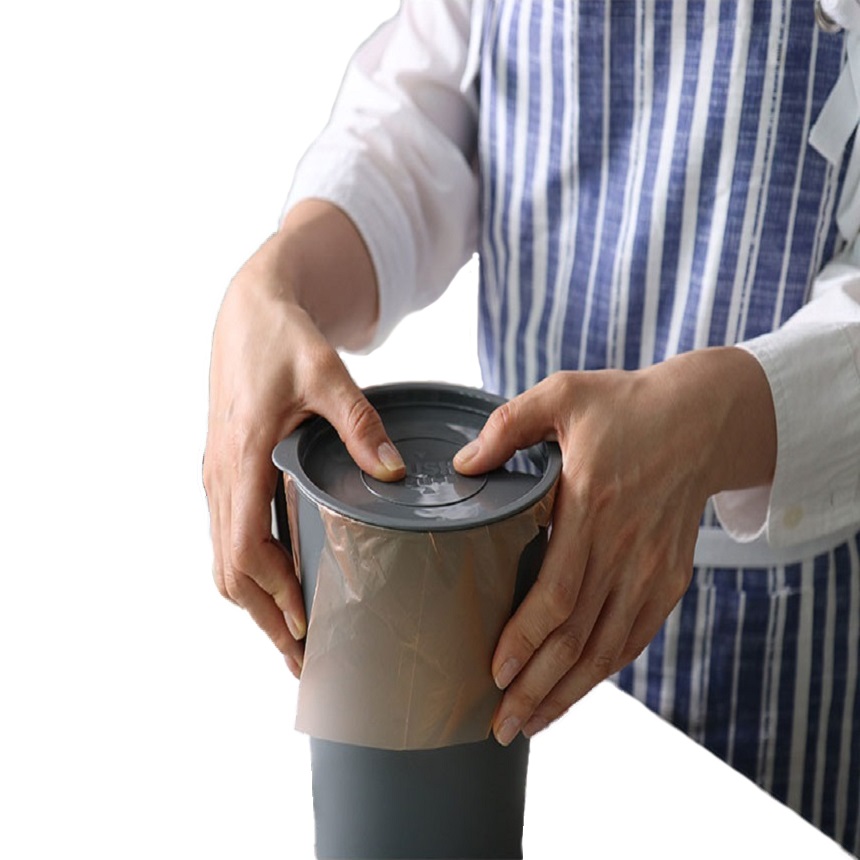 진공 음식물 쓰레기통 음쓰통 싱크대 2L 미니 가정용 압축