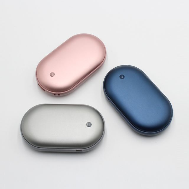 양면발열 USB충전 더블 핸디 휴대용 손난로 겸 보조배터리 5000mAh - 상품 이미지