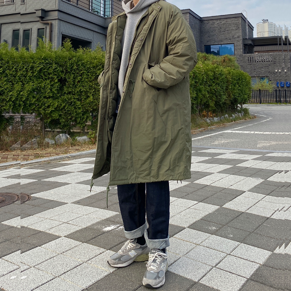 오리지널 개파카 미군 M65 피쉬테일 몬스터 파카 내피탈부착 남자 오버핏 롱 야상 - 상세 이미지 2