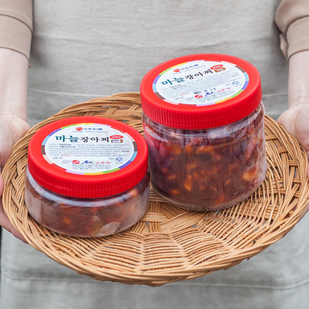 깐마늘장아찌 고추장 마늘 장아찌 국산 짱아찌 순창 박현순 명인 500g, 1개 이미지 6