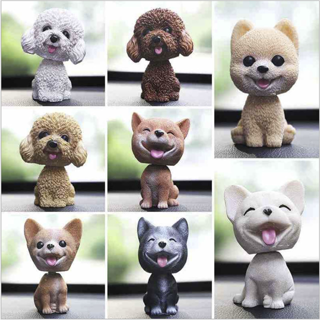 차량용 대쉬보드 강아지 인형 차량 자동차 액세서리 피규어 허스키 - 상세 이미지 2