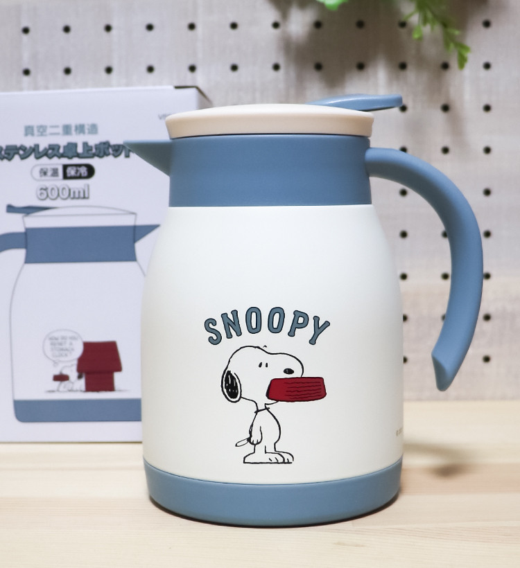 스케이터 캐릭터 스테인리스 진공 포트 600ml (미키, 곰돌이푸, 도라에몽, 키티, 스누피) - 하카타몰