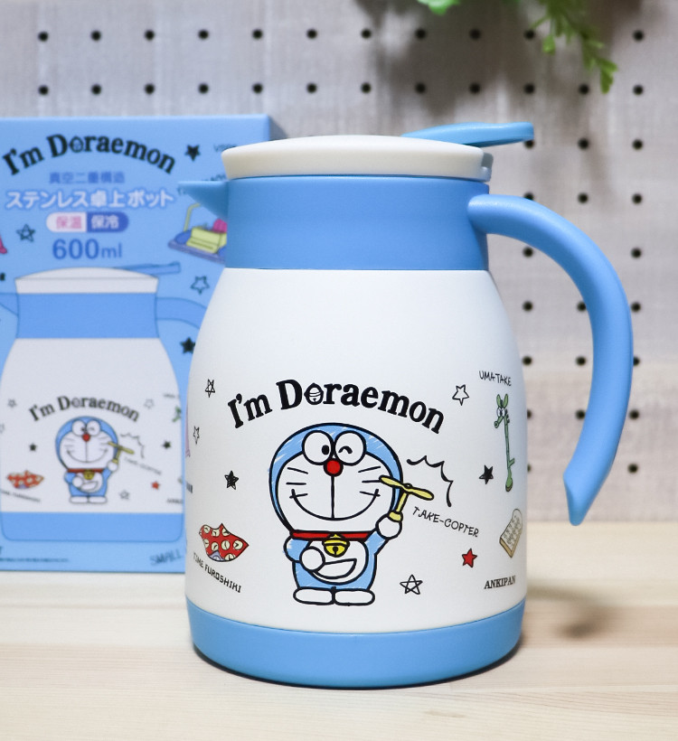 스케이터 캐릭터 스테인리스 진공 포트 600ml (미키, 곰돌이푸, 도라에몽, 키티, 스누피) - 하카타몰
